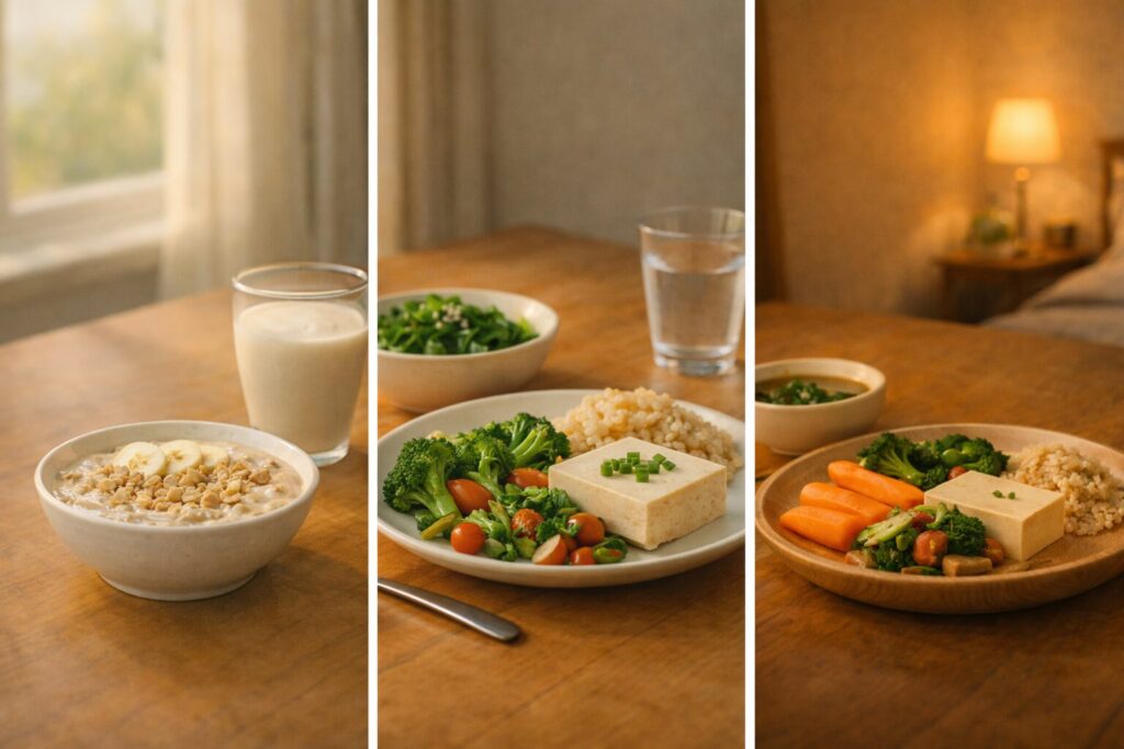 朝昼夜の食事リズム（更年期の睡眠を整えるヴィーガン食事のタイミング）