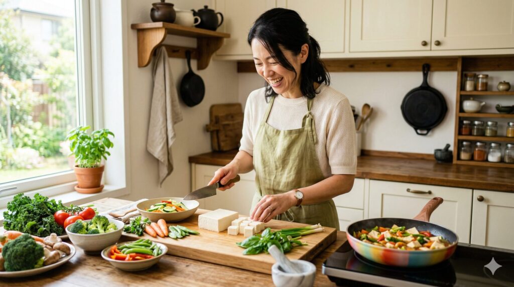 40代50代からヴィーガンを始めるやさしい取り入れ方のイメージ