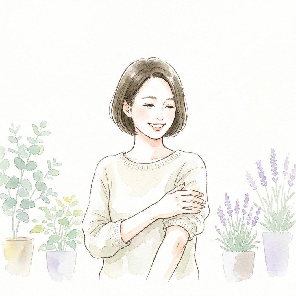 必須アミノ酸バランスの良い植物性プロテインで体が整った穏やかな女性