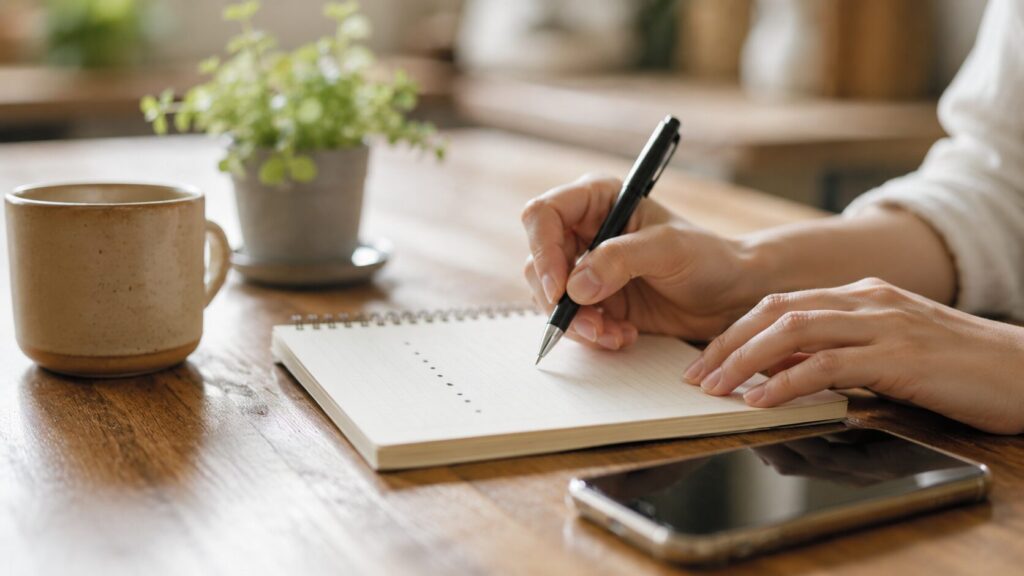 疑問点をメモに書き出す手元|らでぃっしゅぼーやのよくある質問